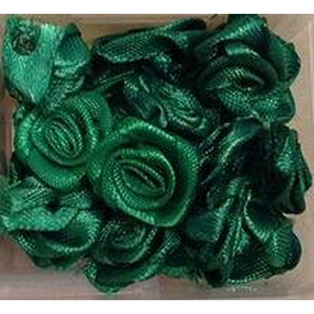 Ivory Ribbon Rossette with Leaf Sew On Appliques x 25 Ivory Ribbon Rossette with Leaf Sew On Appliques x 25